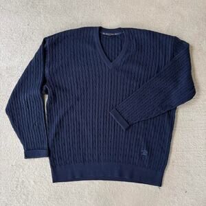 Men's XL Navy Paul & Shark Made in Italy V-Neck Sweater